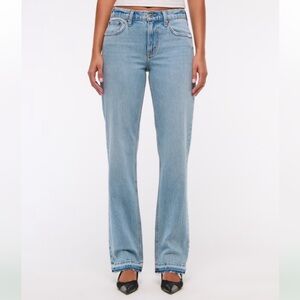 Abercrombie & Fitch Jeans Light Blue 90s Mid Rise Straight Womens Size 29 New